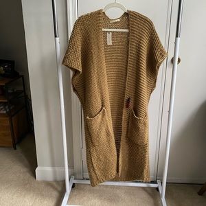 Anthropologie ankle length chunky knit cardigan